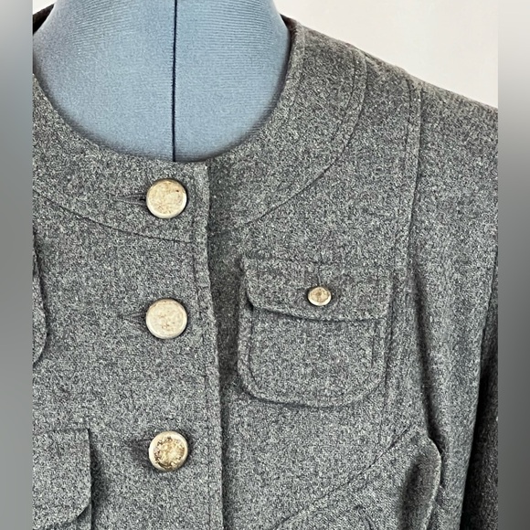Moda International wool military jacket, pockets 12 170 - Picture 3 of 7
